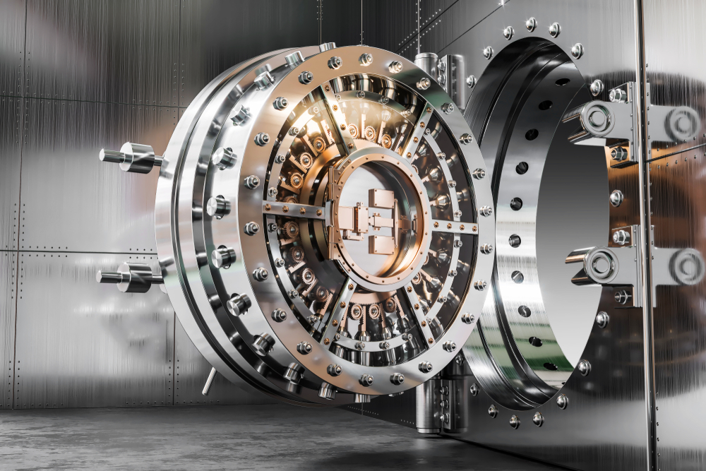 Vault,Bank,Door.,3d,Concept.,Rendering